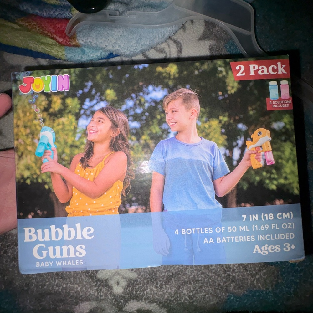 Bubble Guns Baby Whales - 2 Pack - Blue and Yellow